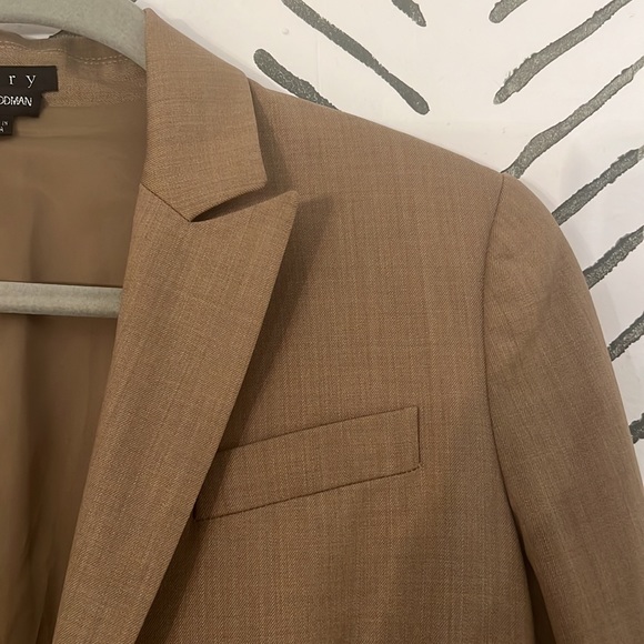 [Theory] BROWN Tailored Single Button Wool Blazer - Picture 11 of 13